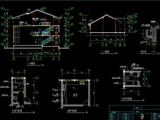 三层别墅建筑结构设计施工图纸，别墅CAD图纸下载