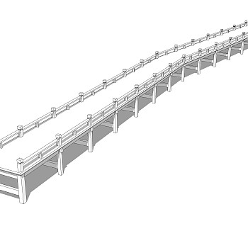 现代桥梁草图大师模型下载，sketchup桥梁su模型分享