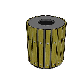 现代垃圾桶su模型下载、垃圾桶草图大师模型下载