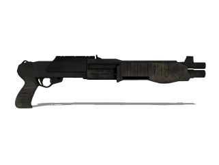 意大利弗兰基SPAS-12散弹枪草图大师模型，散弹枪SU模型下载