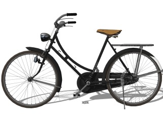 现代自行车免费su模型，自行车sketchup模型下载