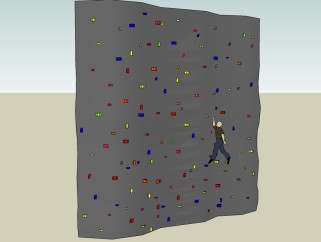 现代攀岩墙su模型下载、攀岩墙草图大师模型下载