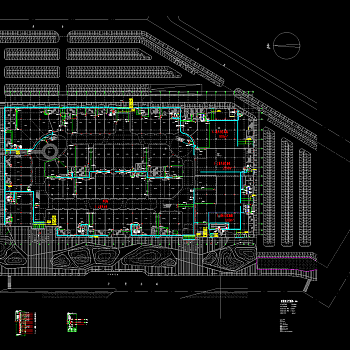 知名大型广场全套机电施工图，电气CAD施工图纸下载