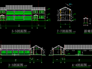 四合院CAD建筑设计图纸，四合院建筑施工图纸下载