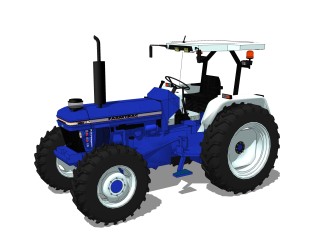 现代农业机械设备skp模型，农用机械skb文件下载