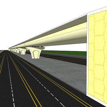 城市立交桥su模型下载，桥草图大师模型分享