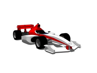 现代赛车免费su模型，赛车skp模型，赛车草图大师模型素材下载