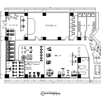 新洲健身工作室平面施工图