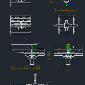 精品斗拱分部CAD施工图，斗拱CAD建筑图纸下载