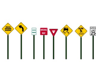 城市道路交通安全标志su模型下载、城市道路交通安全标志草图大师模型下载