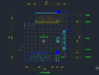 现代小型洗浴中心大厅设计图，洗浴中心CAD图纸下载