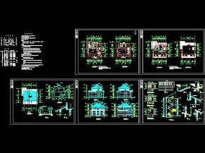 别墅建筑结构图，别墅CAD建筑图纸下载