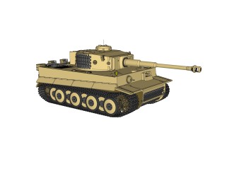 现代军用坦克草图大师模型，坦克sketchup模型下载