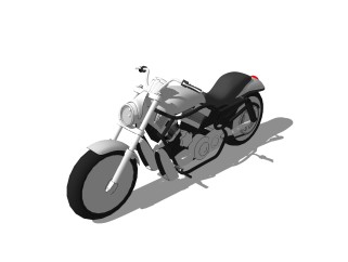 现代摩托车免费su模型，摩托车sketchup模型下载