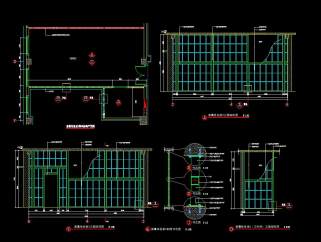 隔墙全套详细的CAD图库，隔墙全套详细的CAD施工图下载