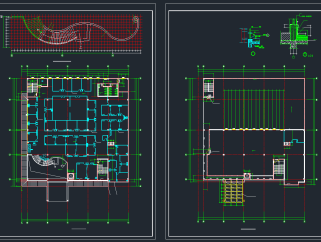 利安达综合大楼CAD施工图，办公空间CAD施工图纸下载