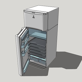 冰箱草图大师 模型，冰箱 sketchup模型下载