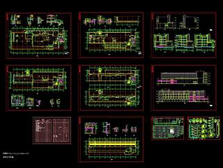 四层框架结构厂区办公楼建筑设计图纸，办公楼CAD设计图纸下载