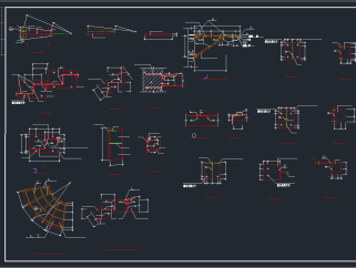 旋转楼梯节点详图，节点大样CAD施工图纸下载