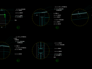 某地下车库坡道钢骨架玻璃雨棚结构施工图，雨棚CAD工程图下载