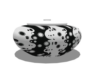  现代陶瓷器皿草图大师模型，陶瓷器皿sketchup模型下载