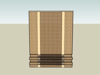  木织帘草图大师模型， 木织帘sketchup模型下载