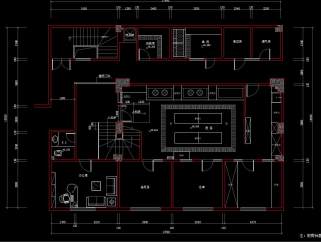 现代川菜馆CAD装修方案图，川菜馆CAD施工图下载