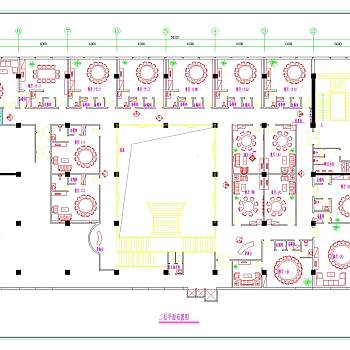 现代酒店中餐厅施工图cad图纸下载