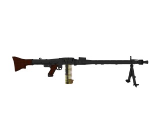德国MG-42通用机枪草图大师模型，机枪sketchup模型下载