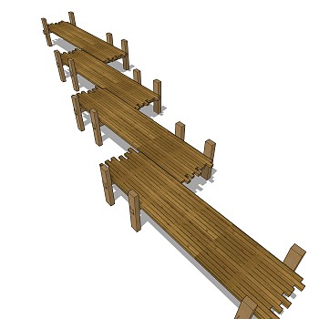 现代桥梁草图大师模型下载，sketchup桥梁su模型分享