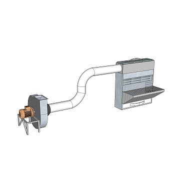 现代粉尘通风机sketchup模型，通风机草图大师模型下载