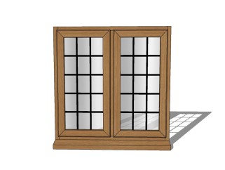 两款窗户草图大师模型，窗户sketchup模型下载