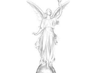 石膏天使雕塑免费su模型,摆件草图大师模型下载