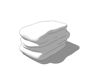 现代浴巾sketchup模型，浴巾草图大师模型下载