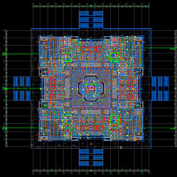 灵光宝殿CAD施工图，寺庙CAD建筑图纸下载