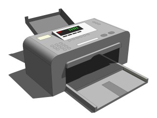 现代打印机su模型，日用电器skb文件下载