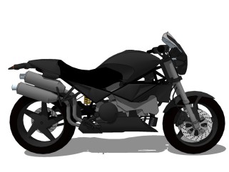 现代摩托车免费su模型，现代摩托车skp模型下载