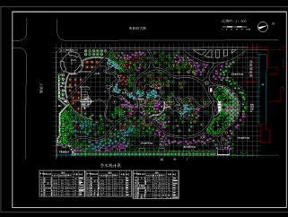 小区园林景观图CAD施工图，园林景观CAD施工图纸下载