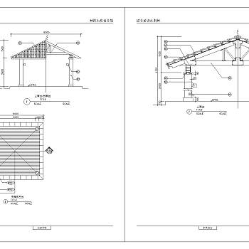 景观亭cad施工详图免费下载