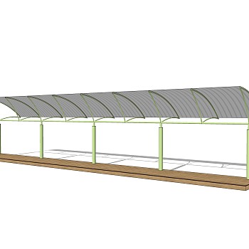 现代雨棚su模型，雨棚草图大师模型免费下载