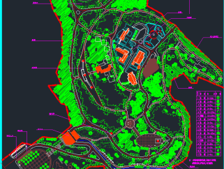 西山公园设计施工图，小型公园CAD建筑图纸下载