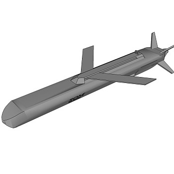 土耳其SOM巡航导弹草图大师模型，导弹SU模型下载