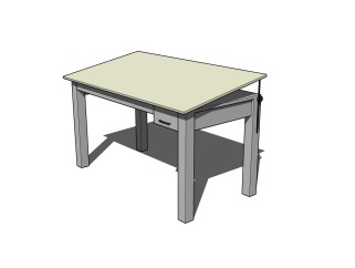    现代 简约 桌子草图大师模型， 桌子sketchup模型下载