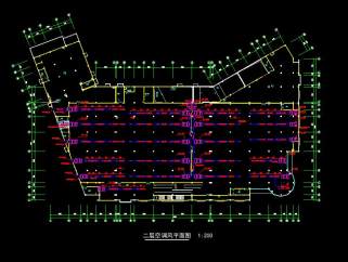 1.1万平综合超市空调设计施工图，超市空调建筑工程设计下载