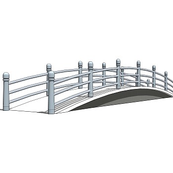 拱桥草图大师模型下载，sketchup拱桥模型分享