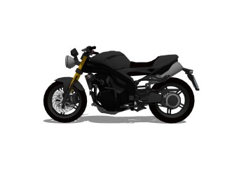 现代摩托车免费su模型，摩托车skp模型下载