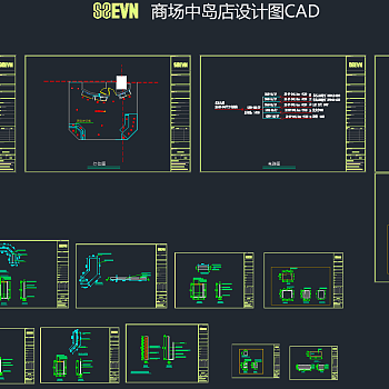 商场服装店CAD施工图，商场CAD施工图纸下载