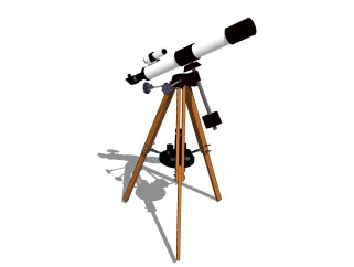  现代望远镜草图大师模型，望远镜sketchup模型下载