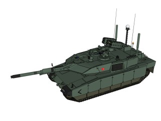 土耳其ALTAY阿尔泰主战坦克草图大师模型，坦克SU模型下载