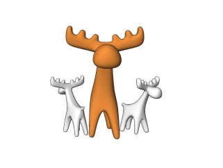 现代儿童玩具小鹿su模型，玩具草图大师模型下载